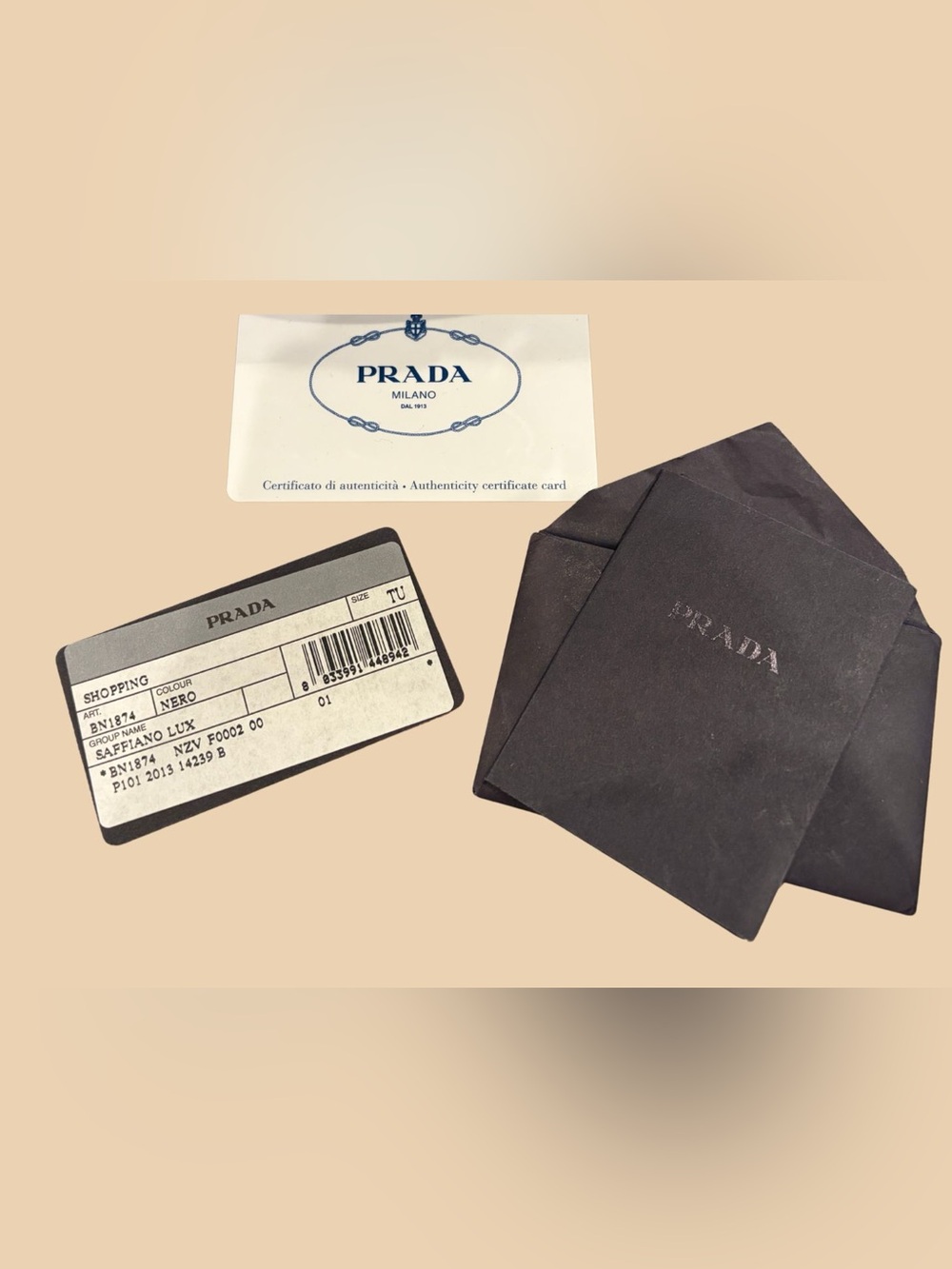 Prada Galleria Black Saffiano Leather Tote Shoulder Bag Gold Hardware - Picture 3 of 16